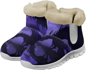 Winter Boots For Women Non Slip Ankle Boots Fully Warm Fur Lined Lightweight Memory Foam Outdoor Indoor Snow Boots