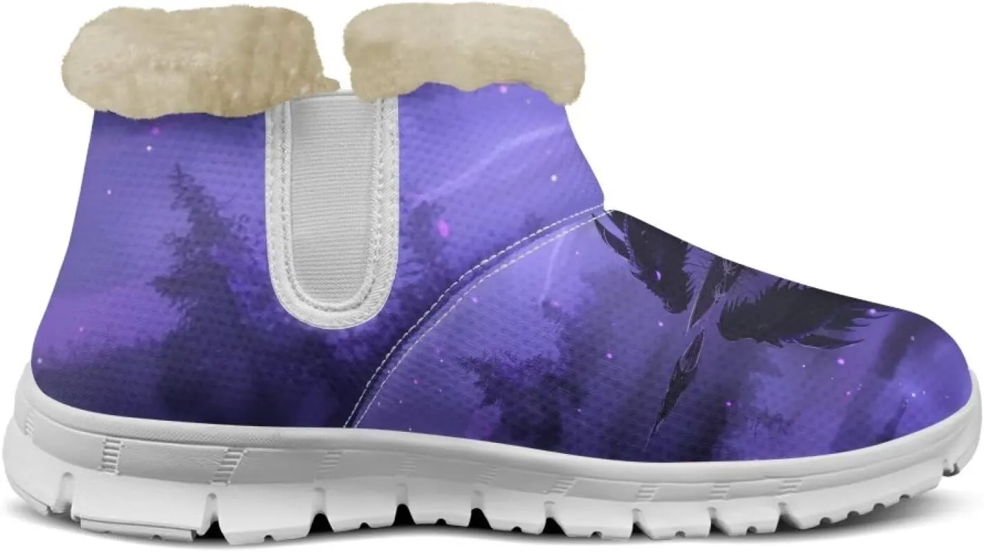 Winter Boots For Women Non Slip Ankle Boots Fully Warm Fur Lined Lightweight Memory Foam Outdoor Indoor Snow Boots