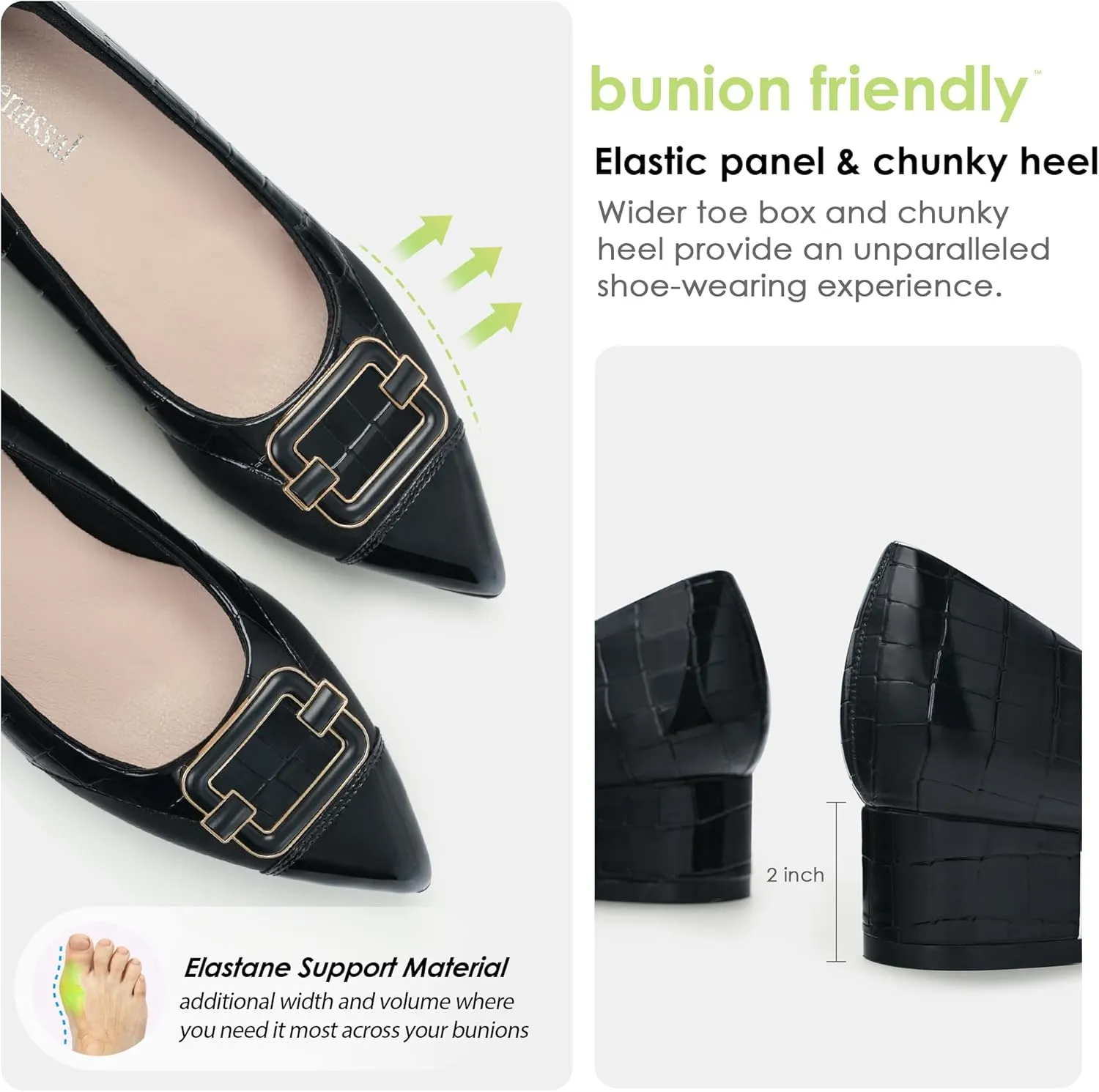 Women Bunion Dress Shoes Orthopedic Loafers Shoes Low Heel Pumps