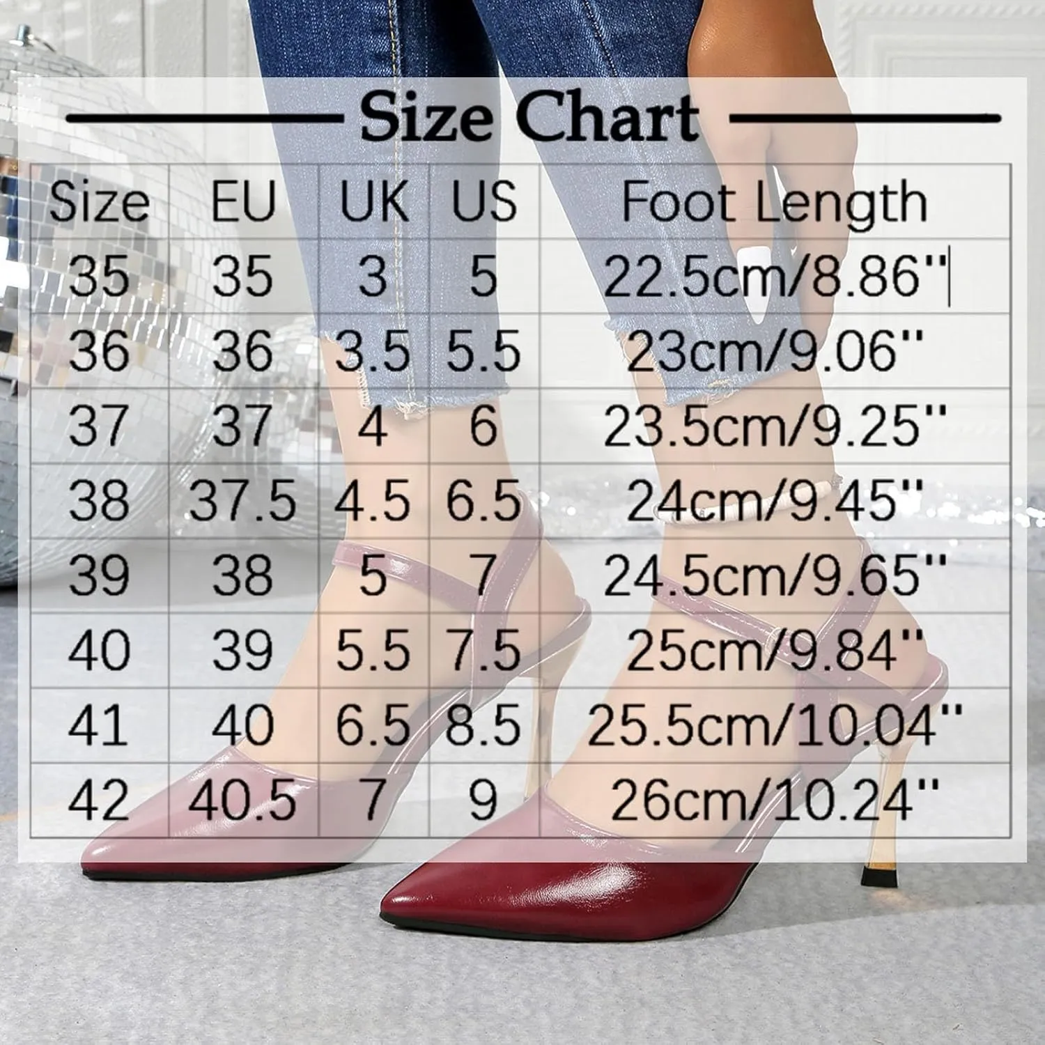Women Heeled Slingback Sandals Closed Pointed Toe Ankle Strap Adjustable Buckle Evening Prom Wedding Party Dress Shoes
