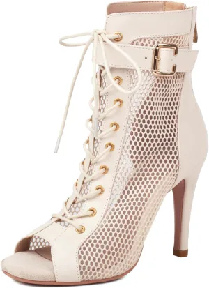 Women Mesh Heels Gladiator Sandals Stiletto