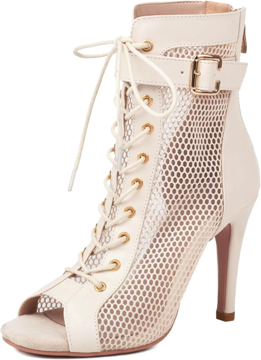 Women Mesh Heels Gladiator Sandals Stiletto