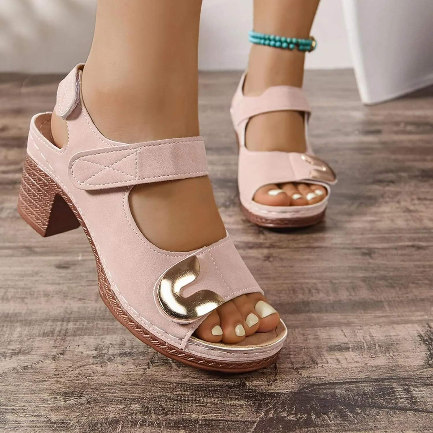 Women Open Toe Ankle Strap Platform Espadrille Sandal Comfortable Sandals for Wedge Flat Dressy Casual High Heels Slippers Summer Beach Shoes Buckle Arch Support Walking Flats 2025 Sandals