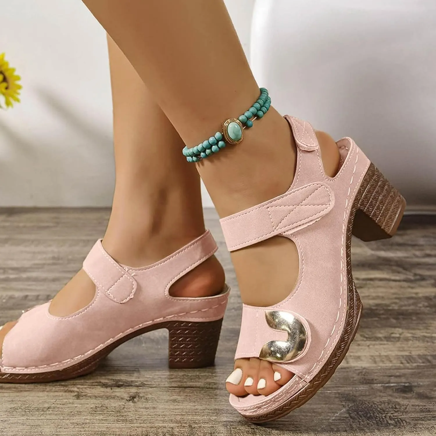 Women Open Toe Ankle Strap Platform Espadrille Sandal Comfortable Sandals for Wedge Flat Dressy Casual High Heels Slippers Summer Beach Shoes Buckle Arch Support Walking Flats 2025 Sandals
