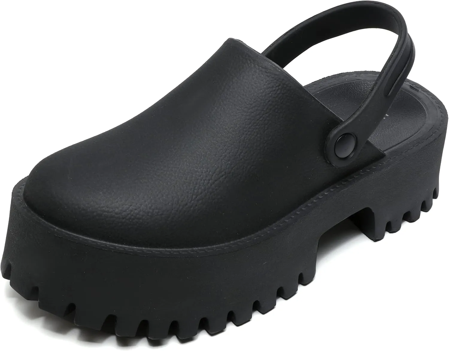Women Platform Thick Soled Slippers,Beige Slip On Clogs Casual Non Slip Home Lazy Waterproof Fashion Sandals