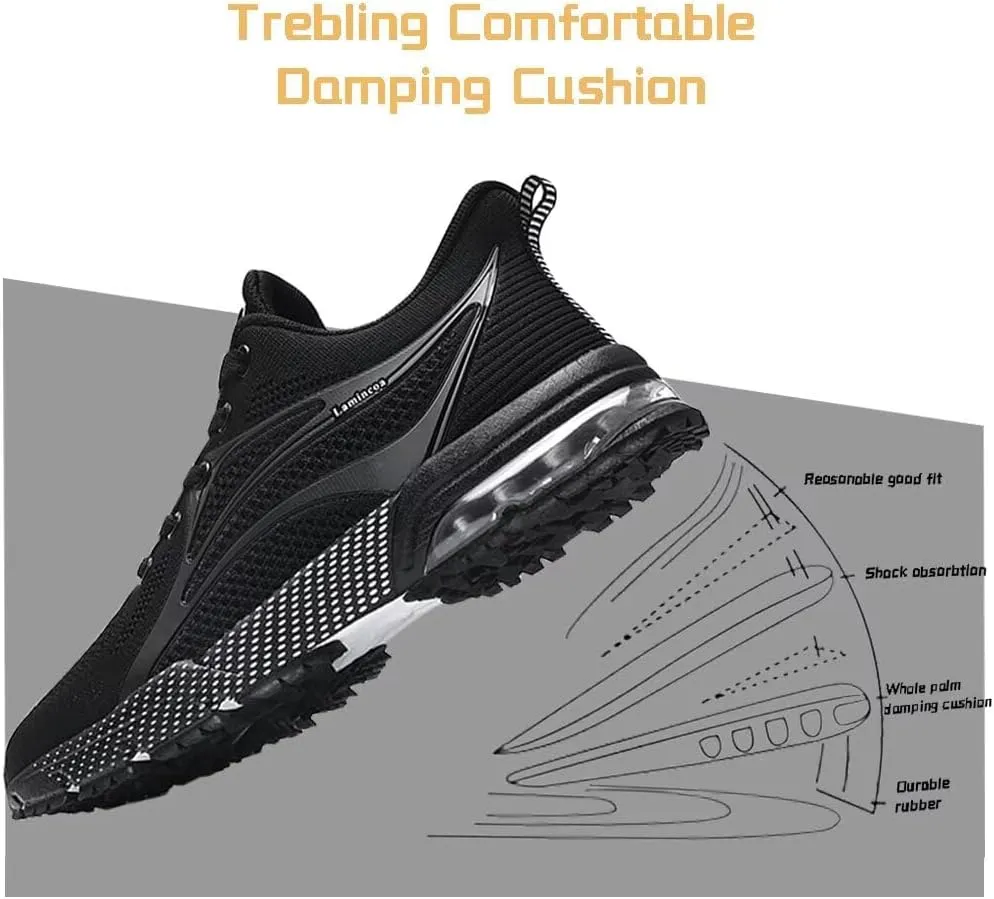 Womens Air Running Shoes Non Slip Tennis Walking Shoes Women Mesh Cushion Sneakers for Gym Workout Sports