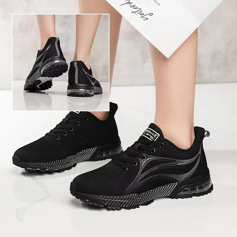 Womens Air Running Shoes Non Slip Tennis Walking Shoes Women Mesh Cushion Sneakers for Gym Workout Sports