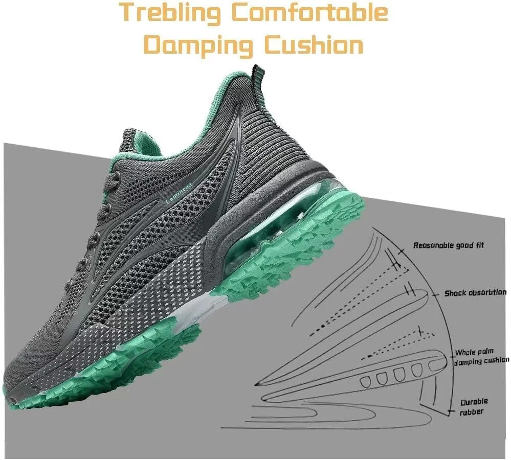 Womens Air Running Shoes Non Slip Tennis Walking Shoes Women Mesh Cushion Sneakers for Gym Workout Sports