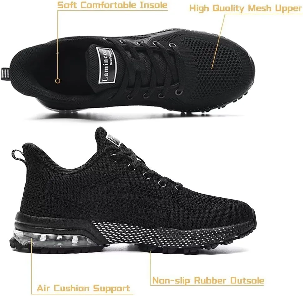 Womens Air Running Shoes Non Slip Tennis Walking Shoes Women Mesh Cushion Sneakers for Gym Workout Sports