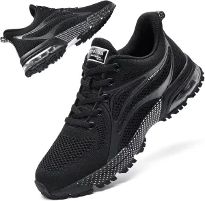 Womens Air Running Shoes Non Slip Tennis Walking Shoes Women Mesh Cushion Sneakers for Gym Workout Sports