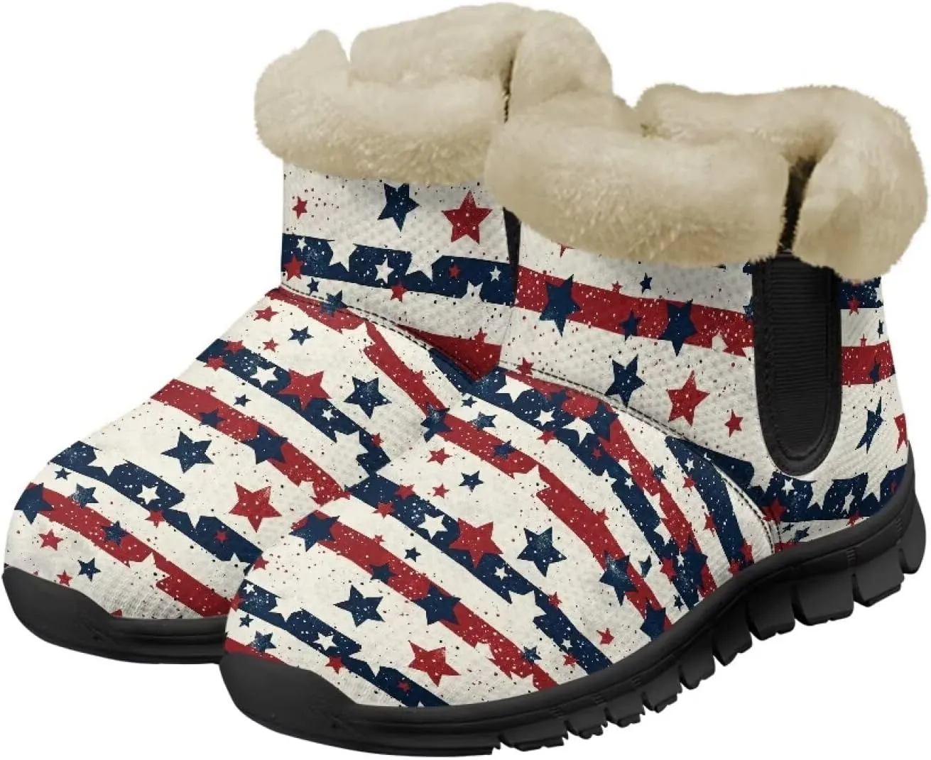 Women's Ankle Boots & Booties Highland Cow Winter Warm Fuzzy Snow Boots Casual Barefoot Shoes Size 6-12