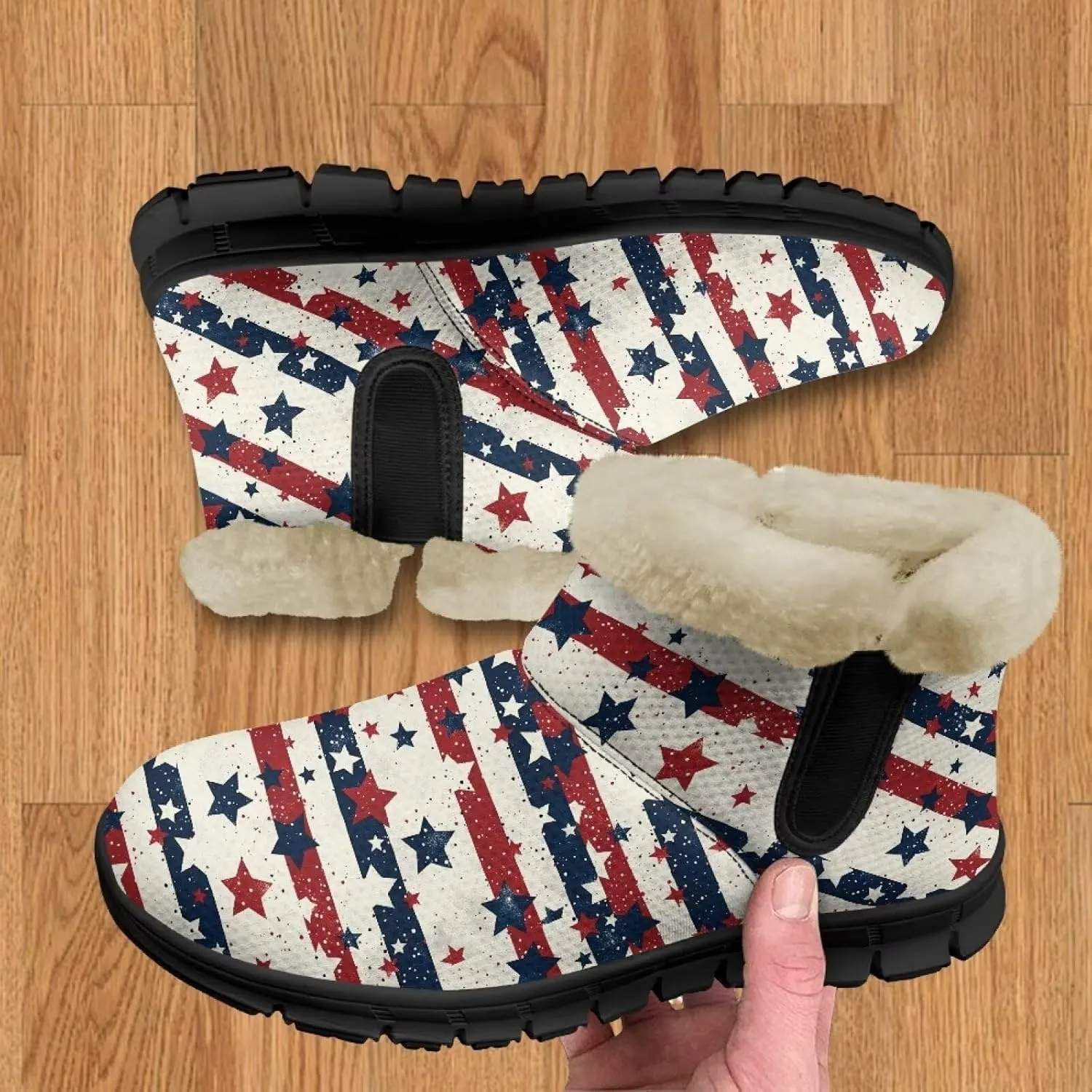 Women's Ankle Boots & Booties Highland Cow Winter Warm Fuzzy Snow Boots Casual Barefoot Shoes Size 6-12