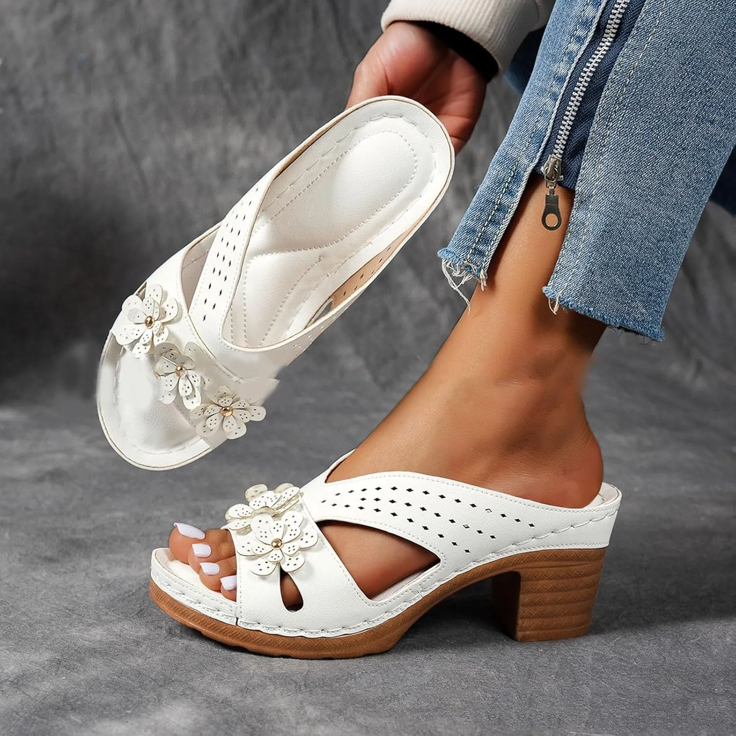 Women's Ankle Strap Dress Pump Low Chunky Heel Sandals Open Toe High Heels Cross Strappy Wedding Fishmouth Fashion Comfortable Lightweight Beach Travel Orthopedic Shoes 2025 Elegant Sandal