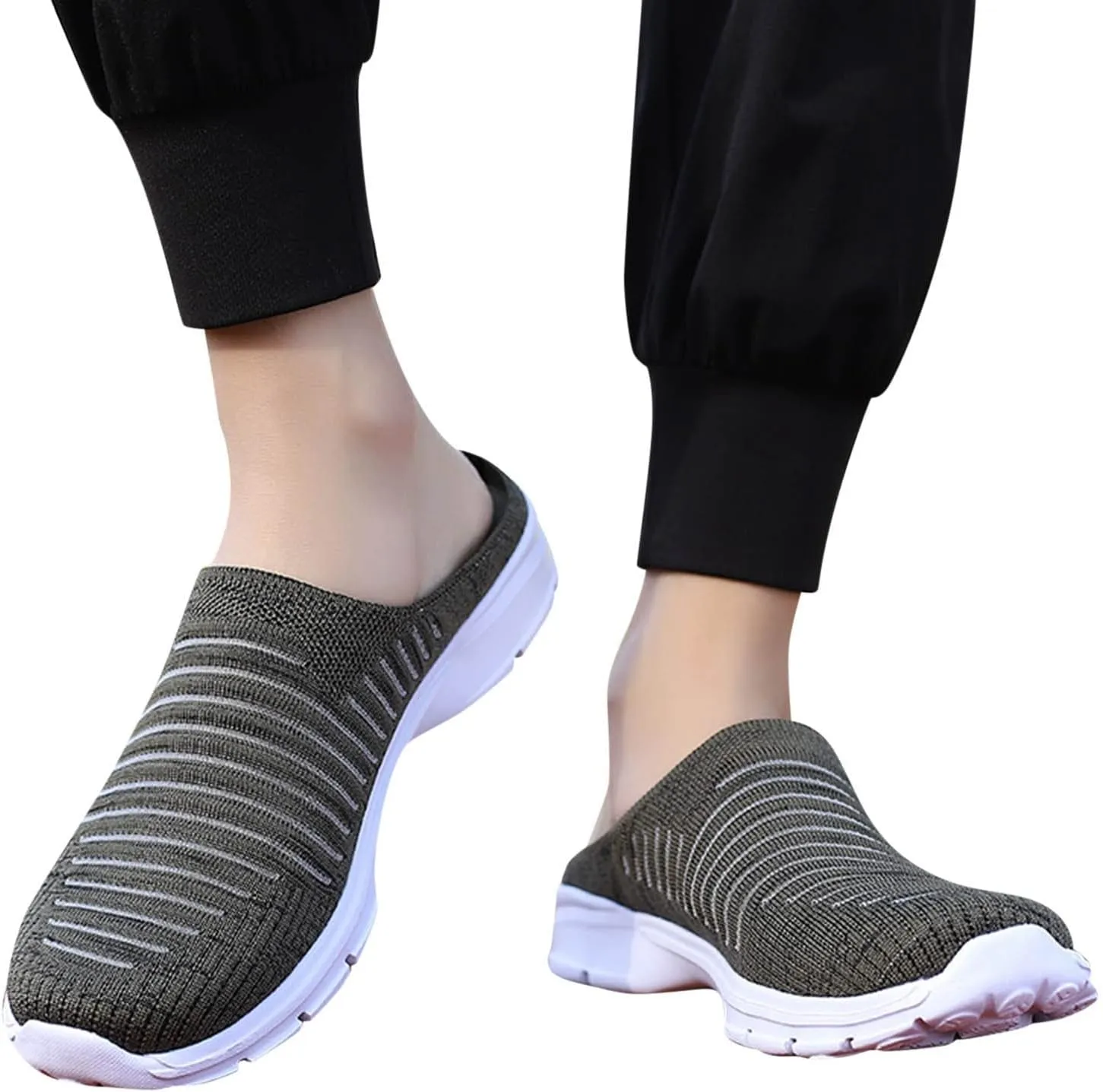 Women's Backless Slip on Mesh Sneakers Shoes Walking Shoes Women Walking Casual Dress Shoes Women Shoes Sneakers Red Tennis Shoe White Loafers