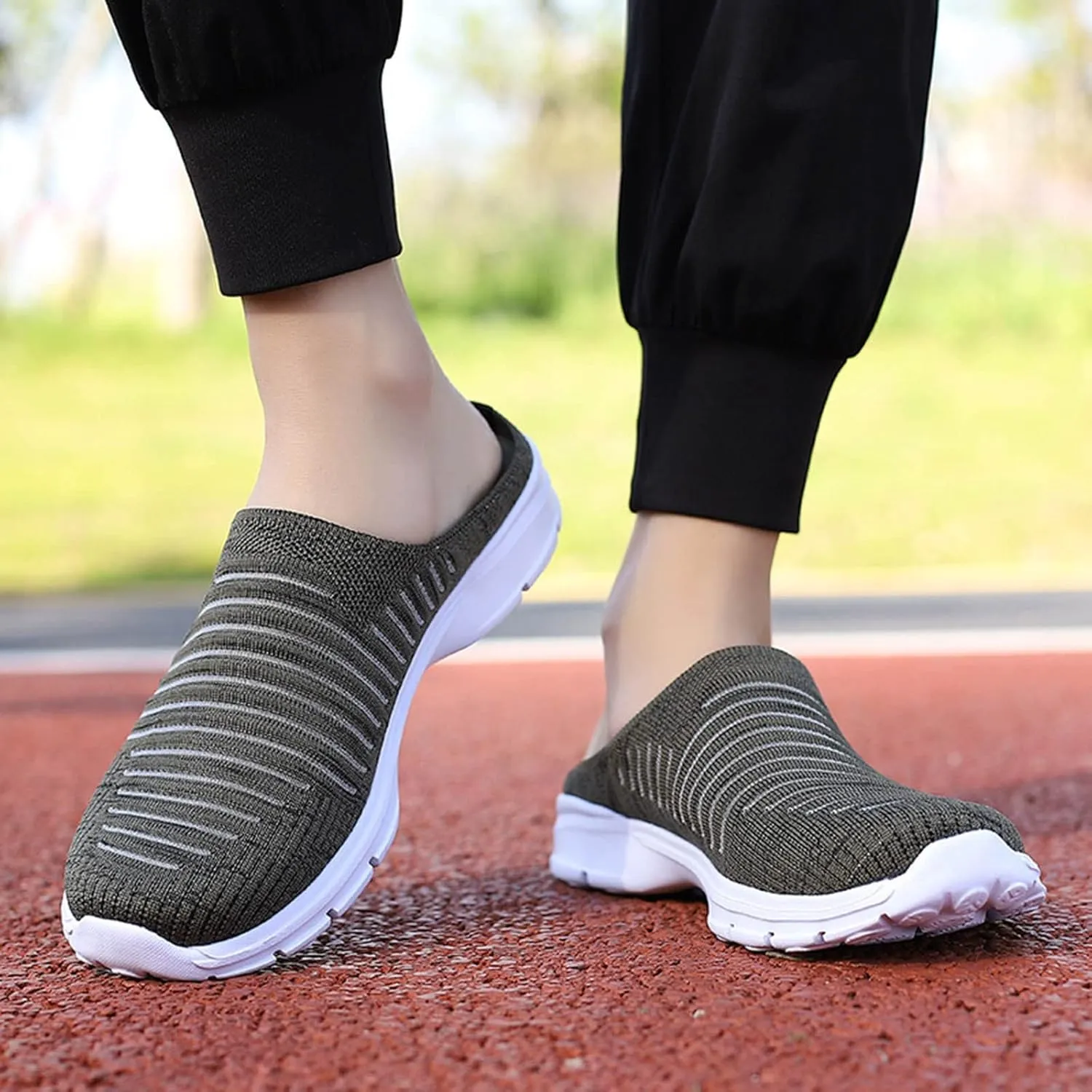Women's Backless Slip on Mesh Sneakers Shoes Walking Shoes Women Walking Casual Dress Shoes Women Shoes Sneakers Red Tennis Shoe White Loafers