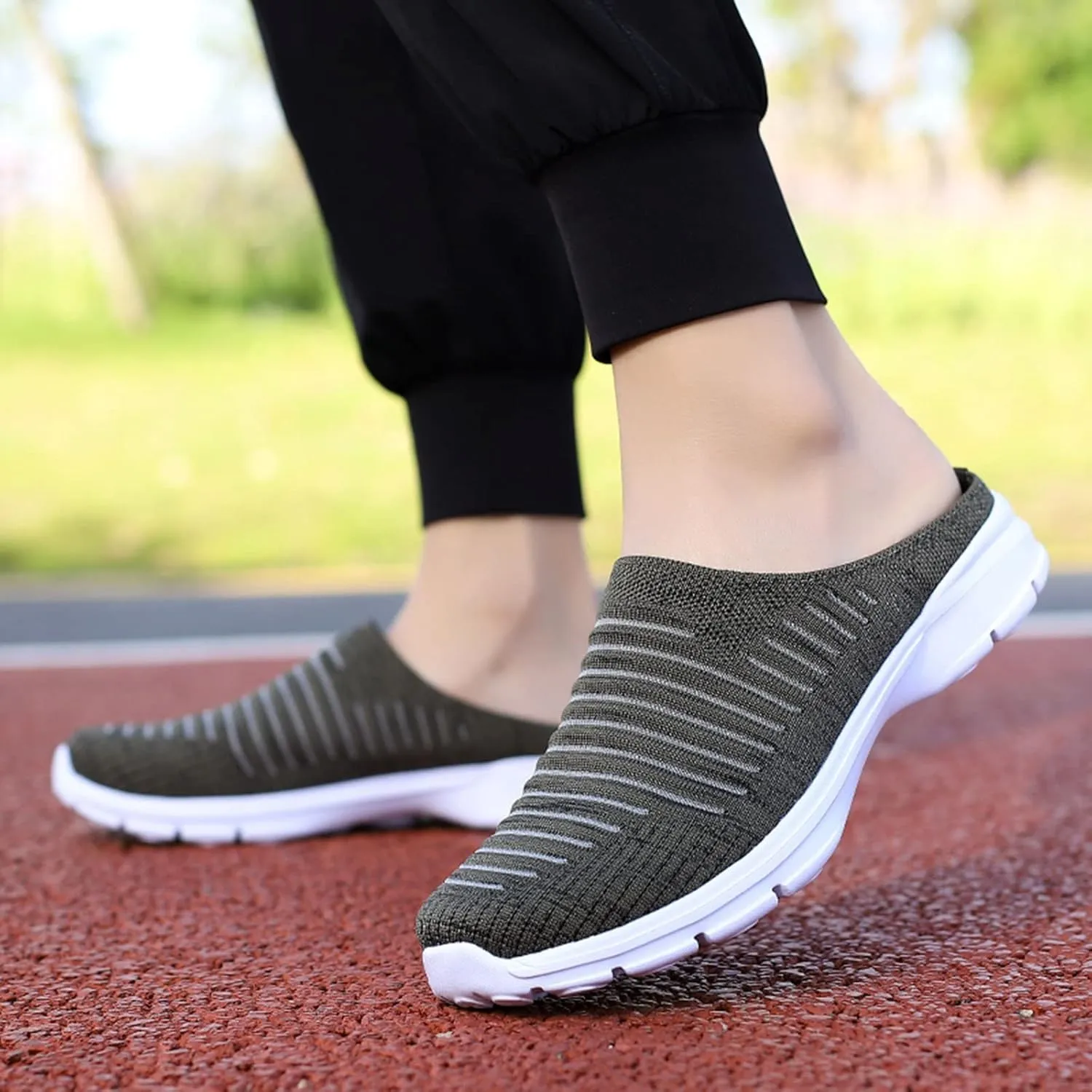Women's Backless Slip on Mesh Sneakers Shoes Walking Shoes Women Walking Casual Dress Shoes Women Shoes Sneakers Red Tennis Shoe White Loafers