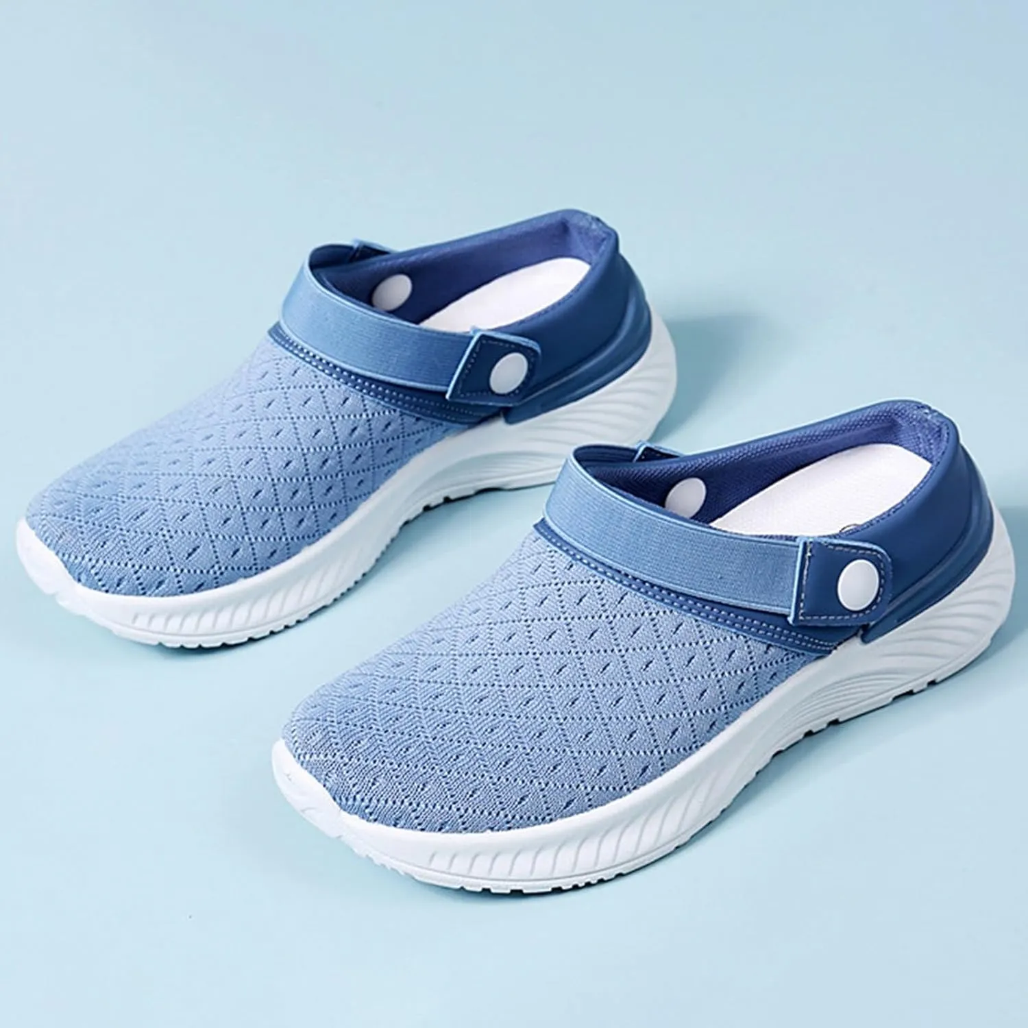 Womens Backless Sneakers Mesh Slip-on Mule Shoes Walking Shoes Women Boots Casual Shoes High Top Sneakers White Tennis Shoe Cross Trainer Shoe