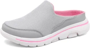 Women's Backless Walking Sneakers Summer Slip-on Mule Shoes Closed Toe Slip On Mesh Breathable Slippers Comfort Lightweight Casual Soft Soles Shoes Going Out Sports Outdoor Trendy Footwear