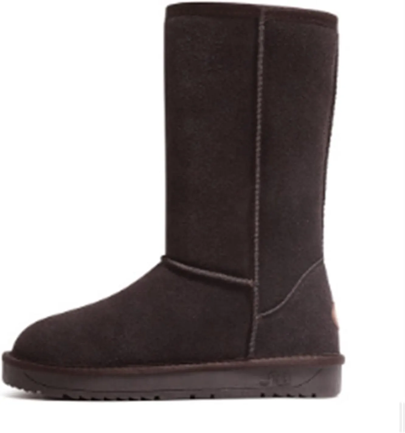 Womens Boots Genuine leather women's winter high boots High cowhide snow boots Plush flat bottomed warm boots.