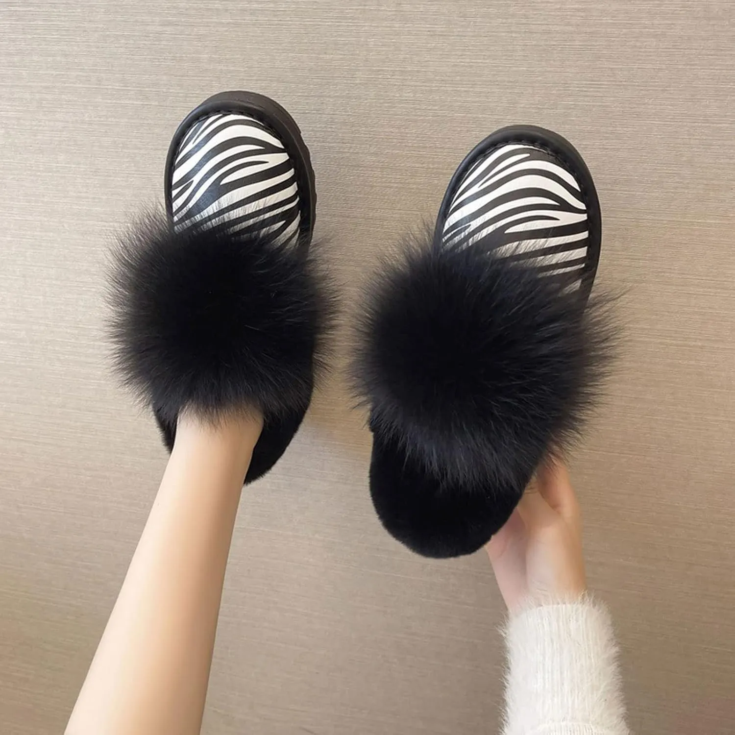 Womens Boots Winter Plush Platform Warm Dress Soft Casual Boots Women Flats Designer Fur Ankle Snow Boots