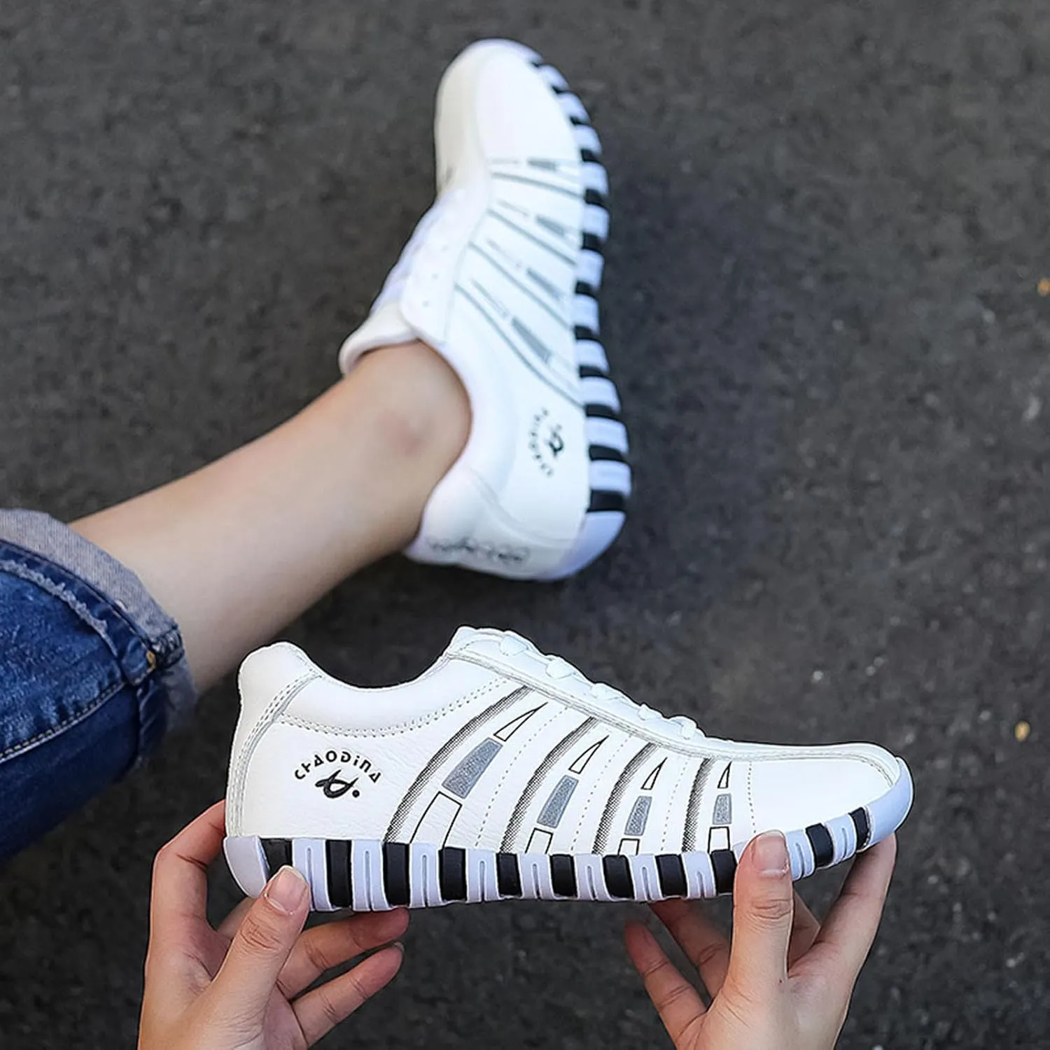 Womens Casual Walking Sneakers Fashion Walking Womens Sneakers Casual Lightweight Tennis Shoes Lace up Sneaker
