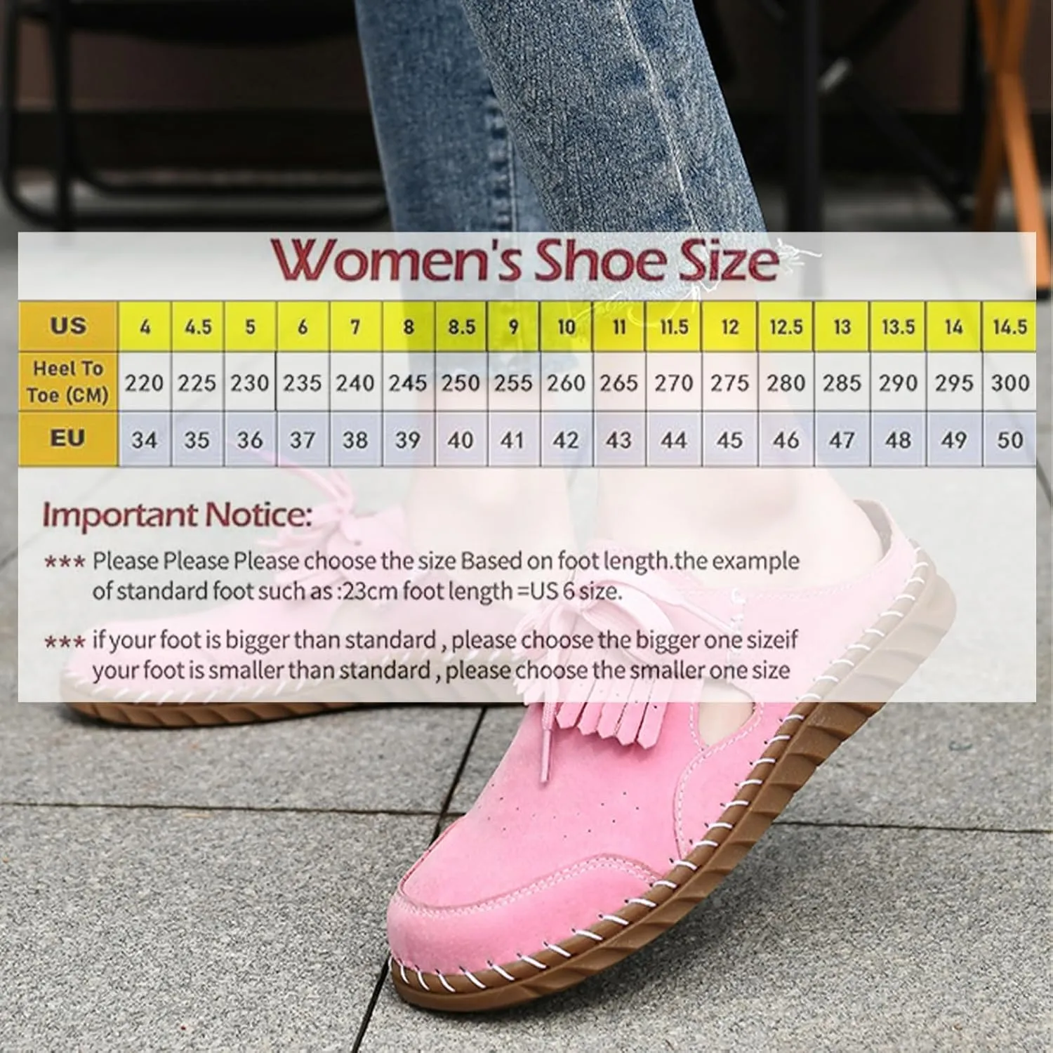 Women's Closed Round Toe Tassel Mules Hand Stitched Slip On Casual Flat Mules Summer Dressy Slide Sandals