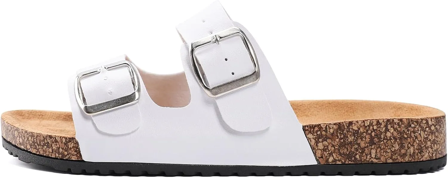 Women's Cork Sandals Comfortable Adjustable Buckle Strap Cork Footbed Arch Support Casual Ease of Wear Outdoor Slide Sandals