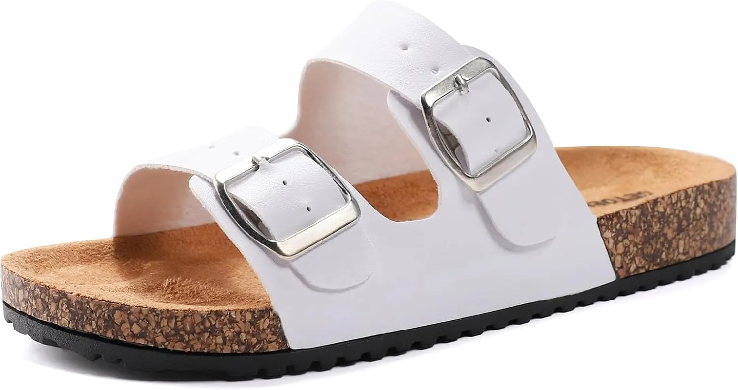 Women's Cork Sandals Comfortable Adjustable Buckle Strap Cork Footbed Arch Support Casual Ease of Wear Outdoor Slide Sandals