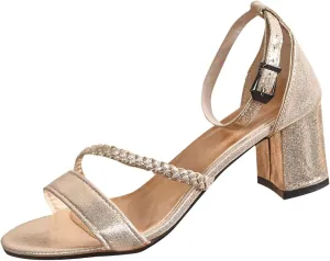 Women's Crisscross Strap Block Heels Sandals Block Ankle Strap Dress Comfort Sandals Open Toe Party Dress Pump Shoes