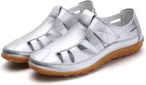 Women's Cutout Hook Sandals Non Slip Closed Toe Sandals Daily Breathable Walking Casual Shoes Summer Arch Support Walking Shoes Ankle Strap Beach Sandal Fashionable Versatile Casual Shoe