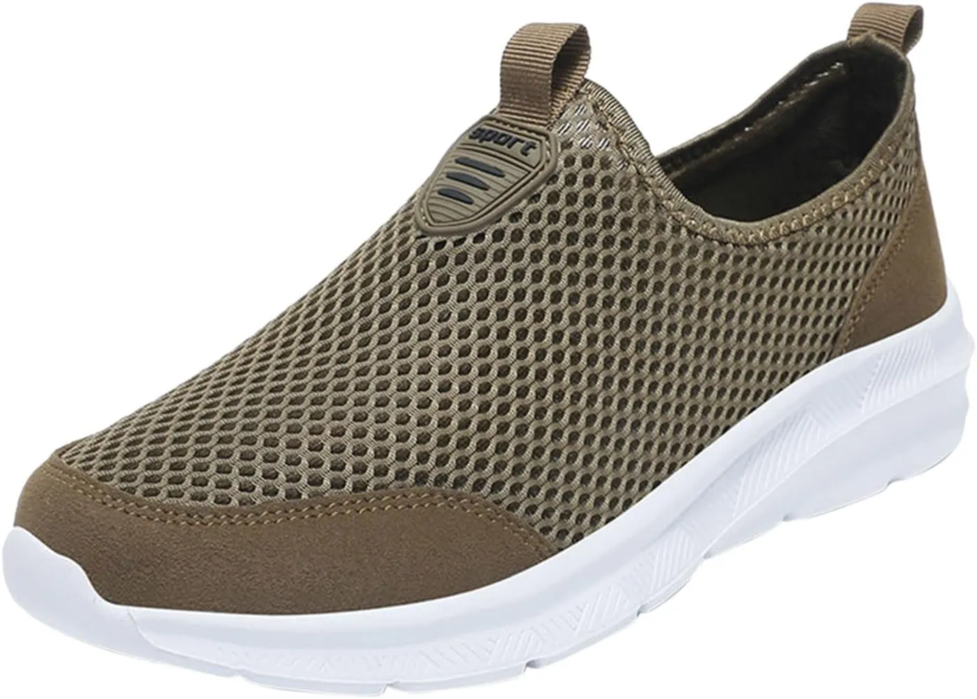 Women's Fashion Sneaker Mesh Slip On Black Non Slip Shoes for Women Comfortable Mens White Running Shoes Womens Loafer Flat Non Slip Sneakers for Women