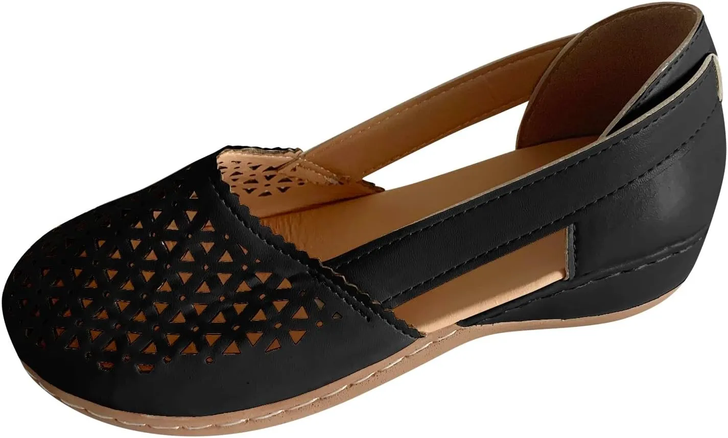 Women's Flats Sandals Bohemian Outdoor Casual Shoes Summer with Arch Support Breathable Sandls