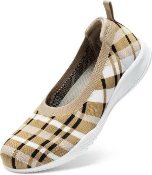 Women's Flats Slip On Go Walk Shoes for Women Comfortable Walking Sneakers Knit Low Wedge Dressy Ballet Shoes Zapatos para Mujer