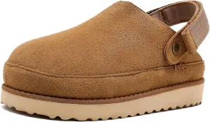 Women’s Genuine Suede Clogs – Platform Mules with Memory Foam, Adjustable Slip-On Sandals, Lightweight Orthopedic Arch Support Sandals, Indoor/Outdoor Slides Footwear