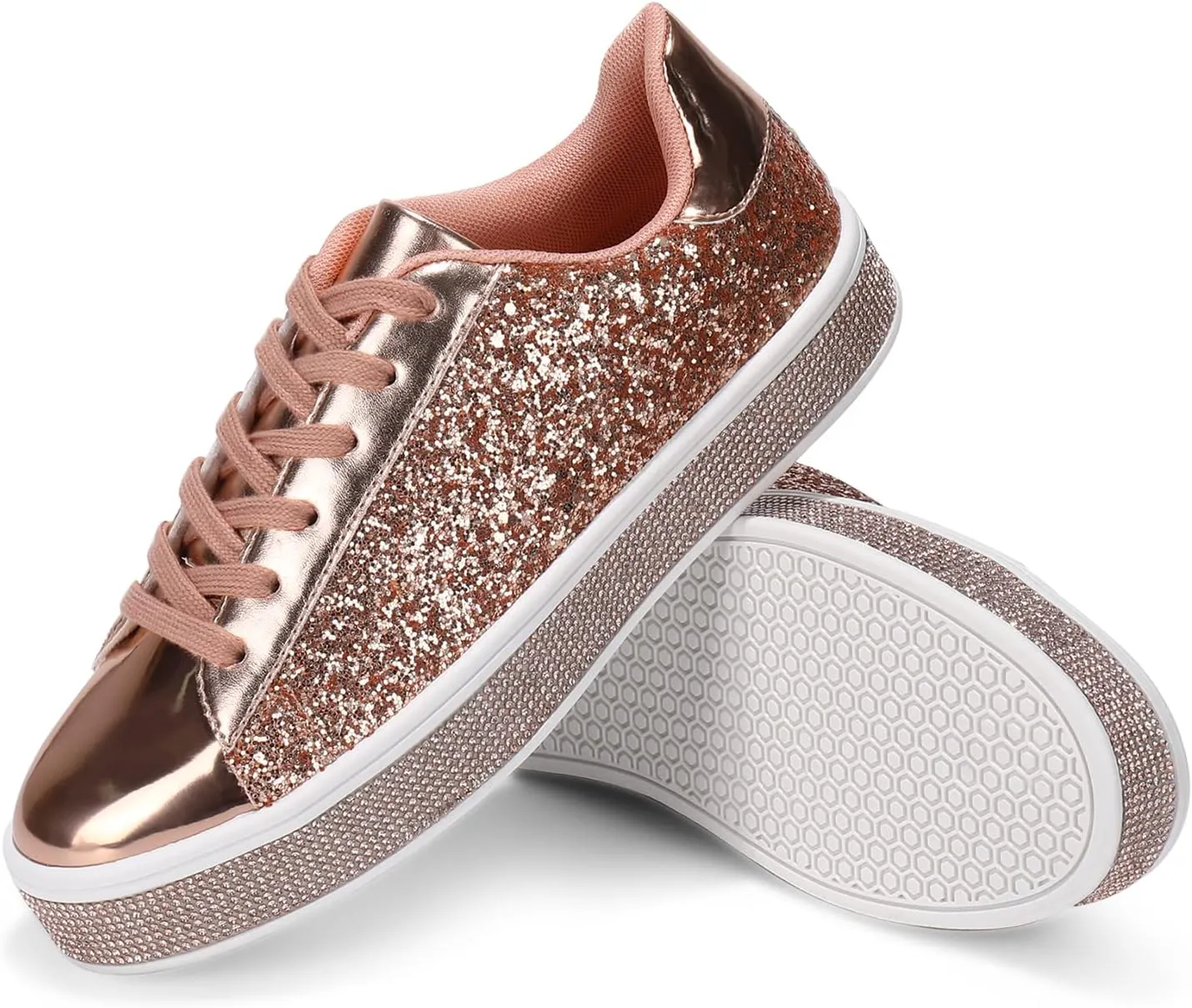 Womens Glitter Wedding Sneakers Neon Dressy Sequin Sparkly Sneakers Rhinestone Bling Bridal Shoes Shiny Tennis Shoes