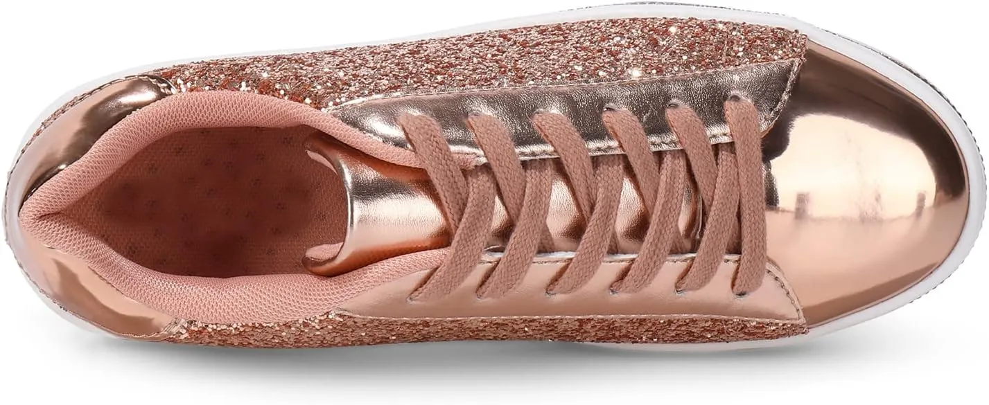 Womens Glitter Wedding Sneakers Neon Dressy Sequin Sparkly Sneakers Rhinestone Bling Bridal Shoes Shiny Tennis Shoes
