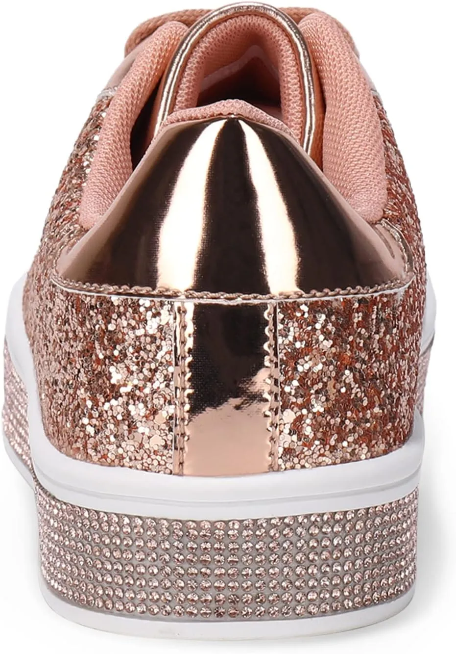 Womens Glitter Wedding Sneakers Neon Dressy Sequin Sparkly Sneakers Rhinestone Bling Bridal Shoes Shiny Tennis Shoes