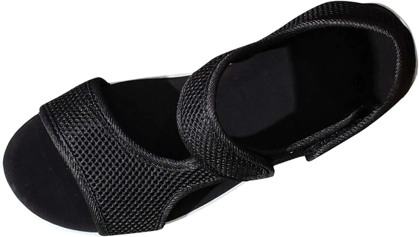 Womens Hiking Sandals Mesh Open Toe Sport Walking Sandal Comfortable Summer Shoes for Beach Vacation Casual Camping