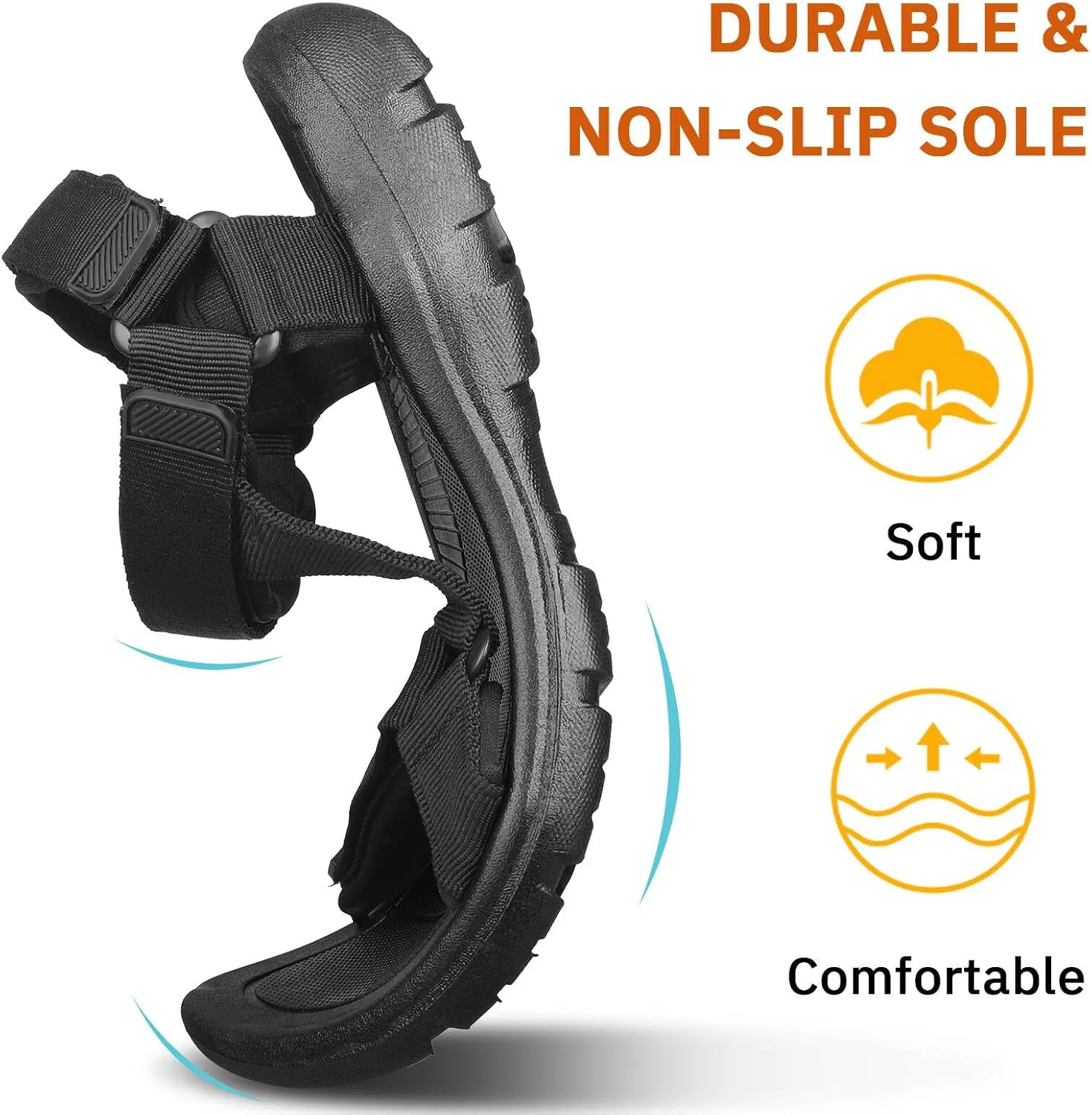 Womens Hiking Sandals Open Toe Anti-Slip Comfortable Adjustable Laces Water Walking Sandals Women for Outdoor Beach and Wading