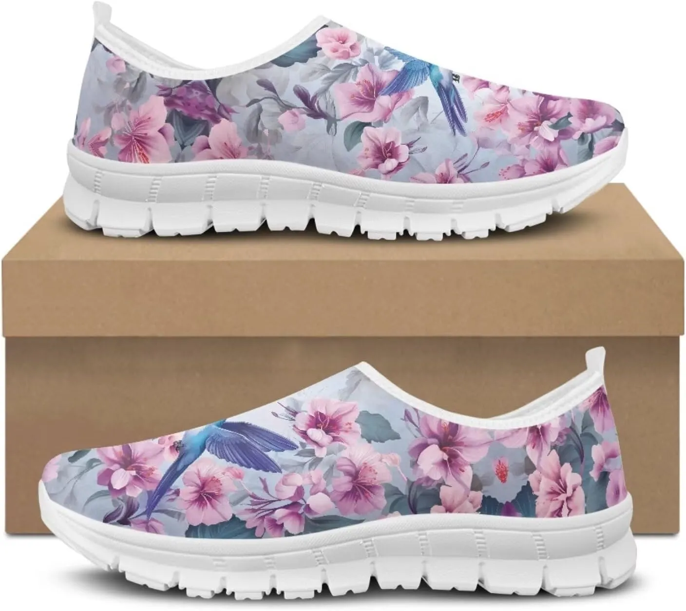 Women's Hummingbird Casual Wide Toe Loafers Driving Shoes Comfort Hiking Barefoot Sneaker Flats