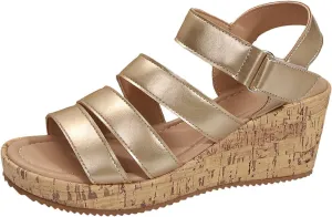 Women's Leather Cork Strappy Wedge Sandals Platform Sandal Dressy Wide Orthopedic Arch Support Open Toe Walking Shoes Heels with Shoes Hollow Out Travel Beach Comfort Slingback Casual Flat