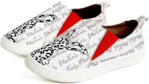 Women's Low Top Slip On Canvas Sneakers Non-Slip Casual Loafers Lightweight Walking Shoes for Women Comfortable Flat Fashion Sneakers for Everyday Wear