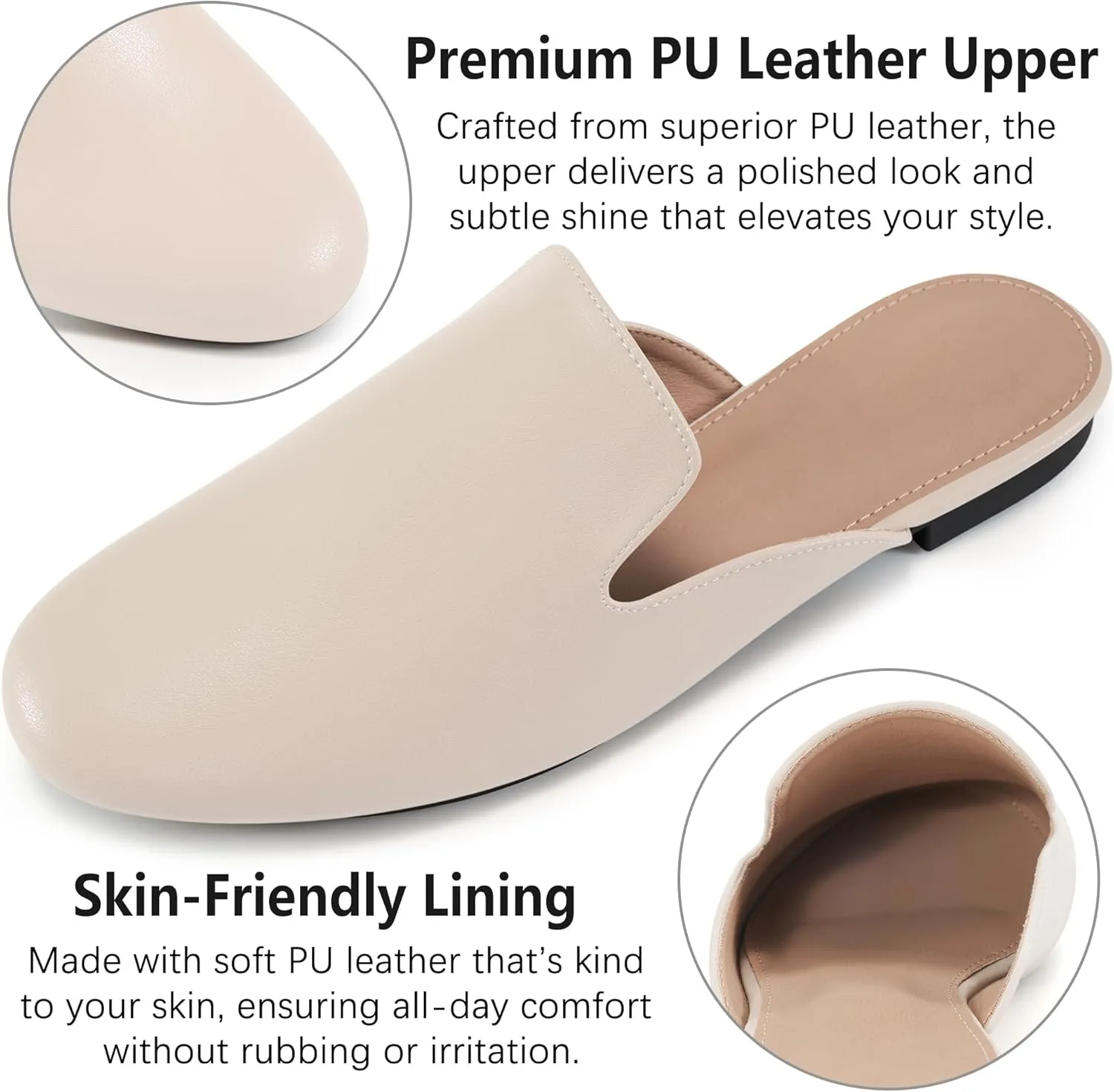 Womens Mules Work Shoes: Comfortable Dress Slip On 2025 Flats for Indoor Outdoor Walking