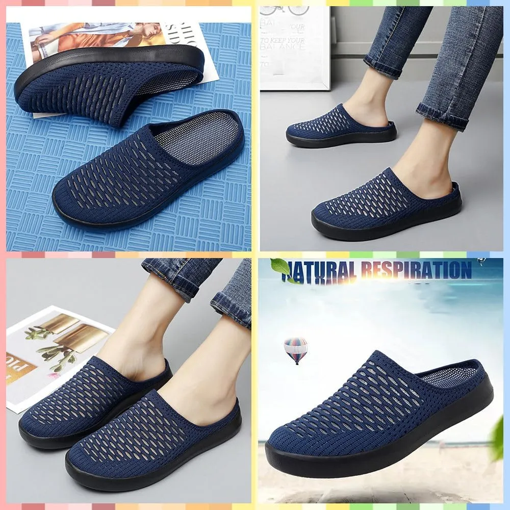 Women's Orthopedic Mesh Mules – Lightweight Slip-On Clogs with Arch Support, Breathable Backless Walking Shoes for Work, Travel & Everyday Comfort