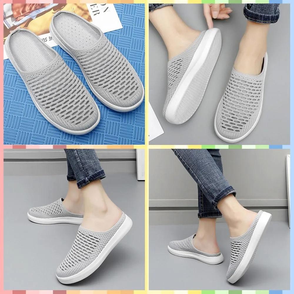 Women's Orthopedic Mesh Mules – Lightweight Slip-On Clogs with Arch Support, Breathable Backless Walking Shoes for Work, Travel & Everyday Comfort