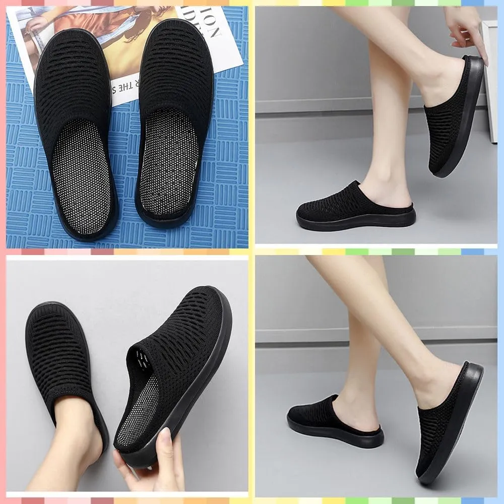 Women's Orthopedic Mesh Mules – Lightweight Slip-On Clogs with Arch Support, Breathable Backless Walking Shoes for Work, Travel & Everyday Comfort