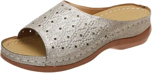 Womens Orthopedic Sandals Comfortable Flip Flops Beach Dressy Wedge Sandal Comfortable Arch Support Orthopedic Shoes 2025 Summer Comfortable Orthotic Wide Shoe for Woman