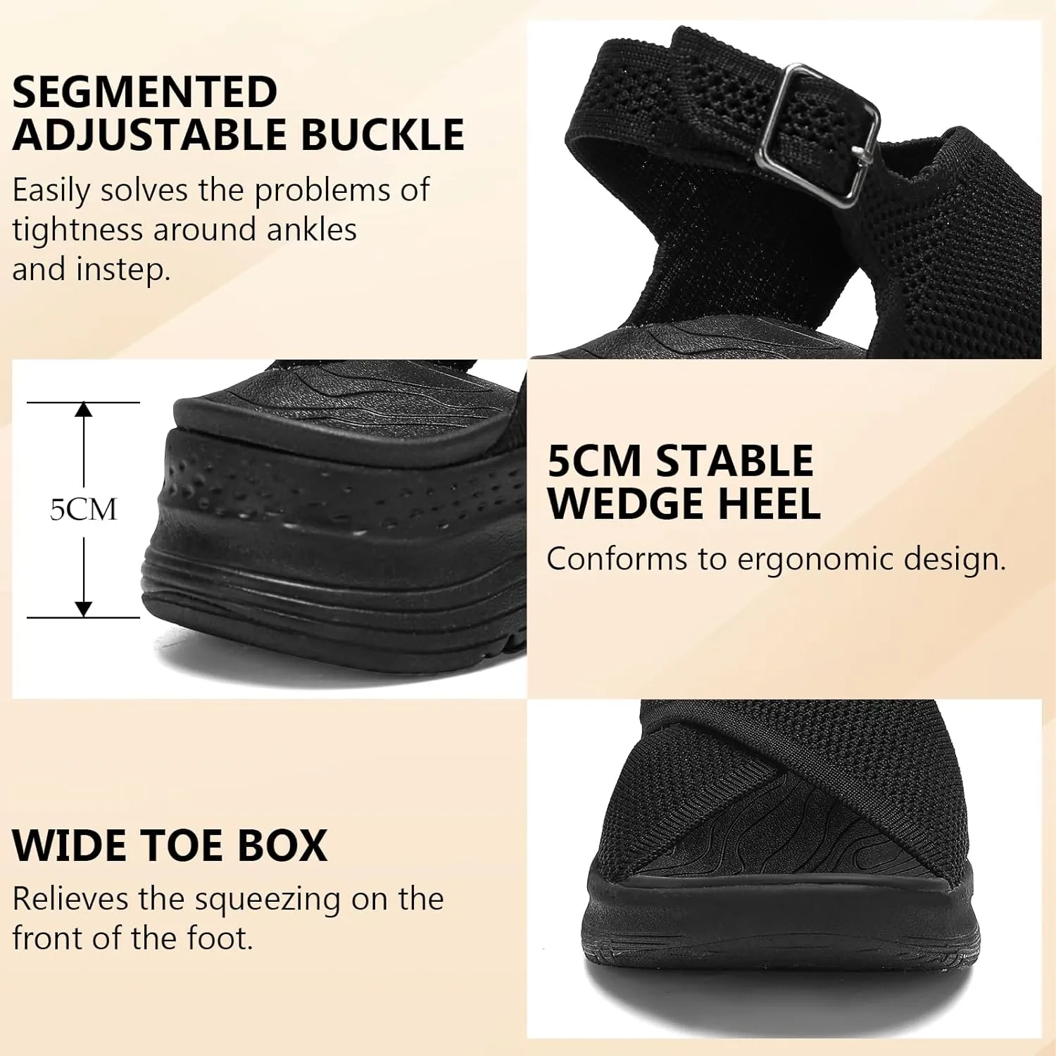 Womens Orthopedic Sandals Ladies Recovery Sport Outdoor Adjustable Strap Sandals with Comfortable Plantar Fasciitis Arch Support