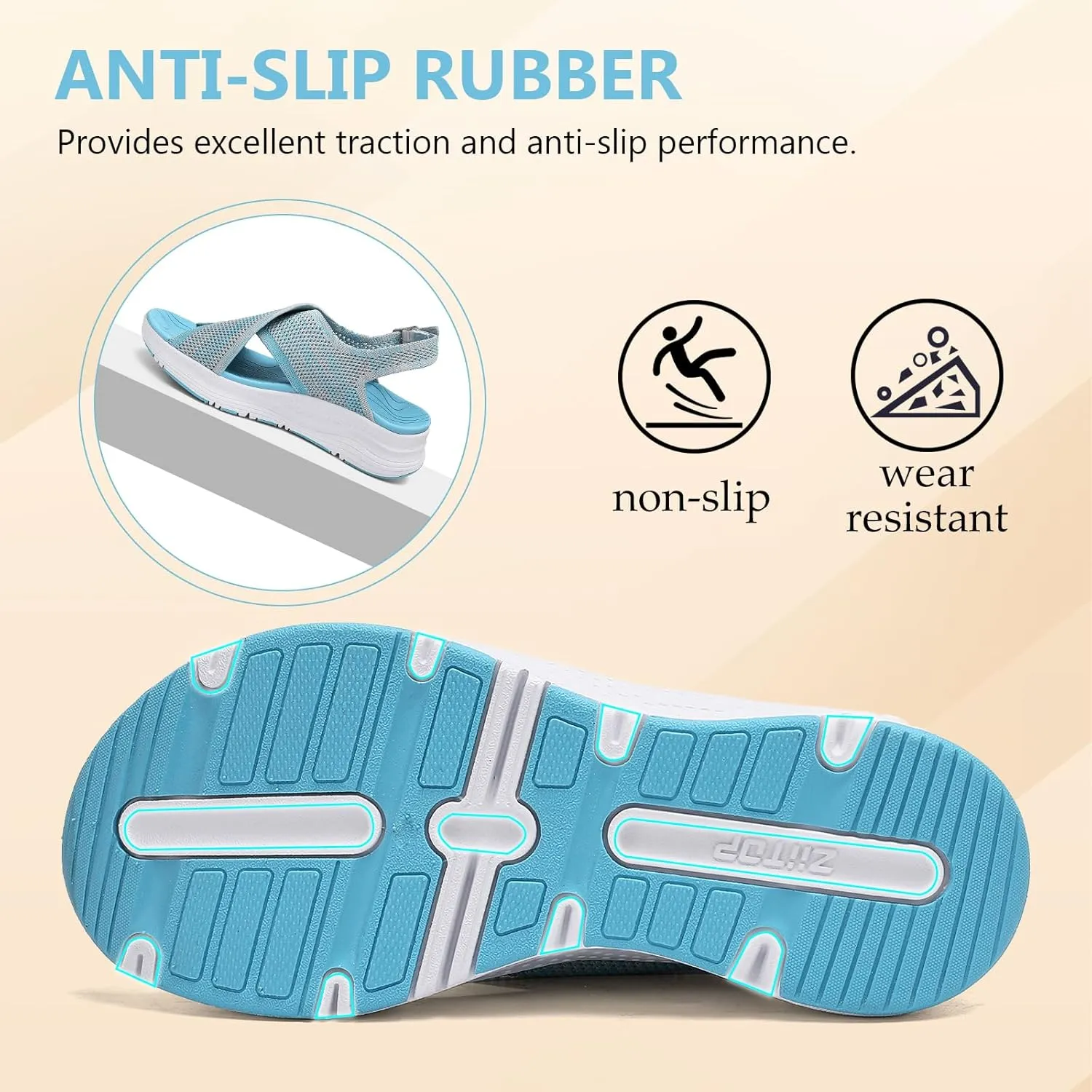 Womens Orthopedic Sandals Ladies Recovery Sport Outdoor Adjustable Strap Sandals with Comfortable Plantar Fasciitis Arch Support