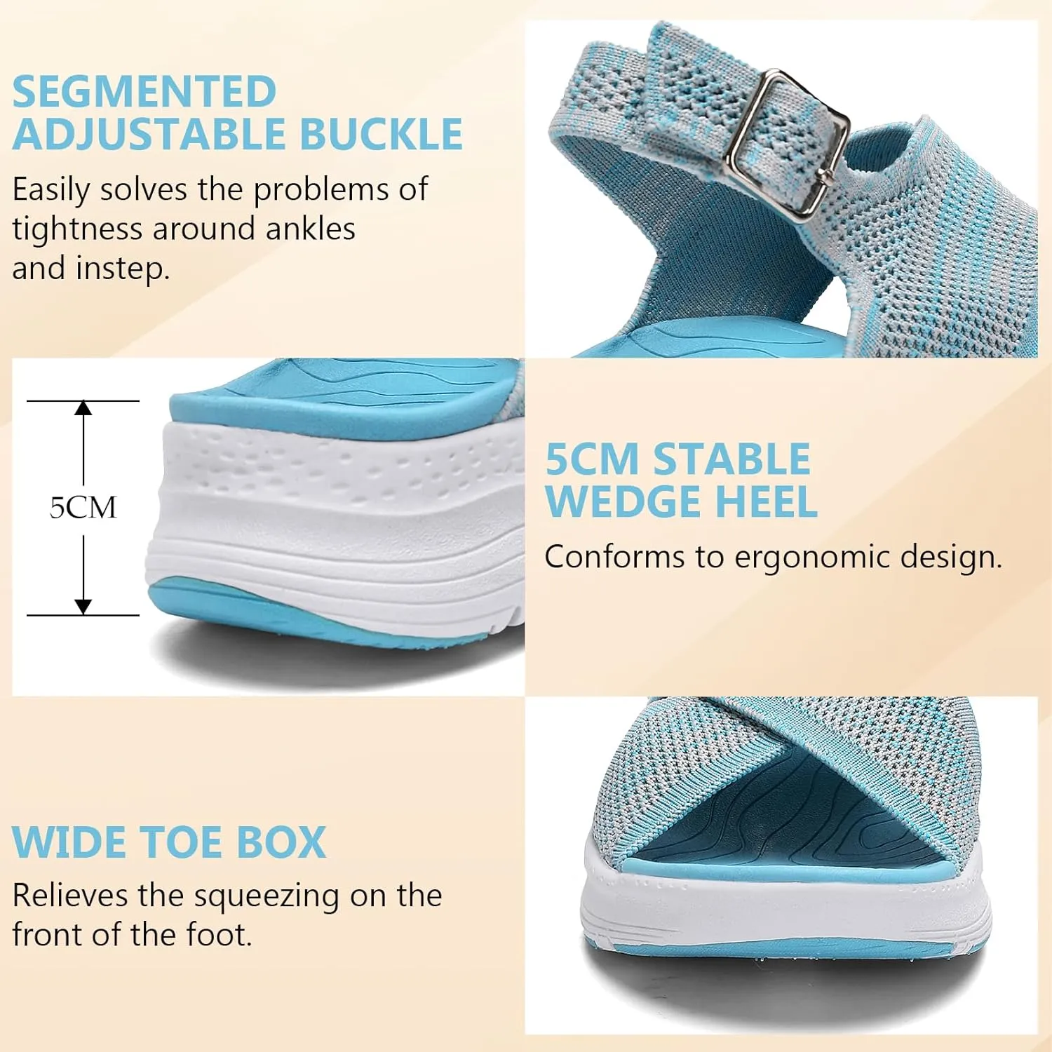 Womens Orthopedic Sandals Ladies Recovery Sport Outdoor Adjustable Strap Sandals with Comfortable Plantar Fasciitis Arch Support
